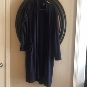 Long navy cardigan